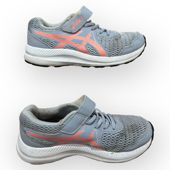 Asics Girl Contend 7 PS Running Shoes Mesh Adjustable Strap Closure Youth Size 3 - Picture 2 of 16